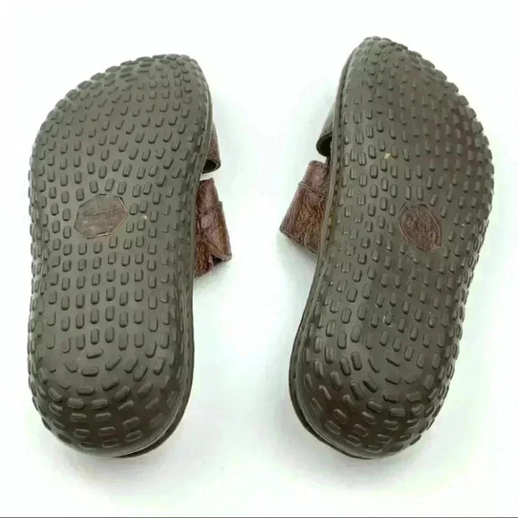 Born mens sandals sz 9 50 brown leather slip on main image 7